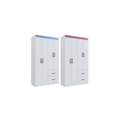 Guarda-roupa Dallas 55400 4 Portas 2 Gavetas Off White